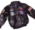 Kid's Leather Bomber Jacket