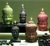 Buddha Head Candles - Bust - Beaded Hair