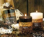 Cafe Aroma Round Pillars Candles - Toffee Nut