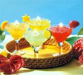 Margarita 4-Pc Candles w/ Basket Set