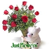 Bear with Roses - JustFlowers.com