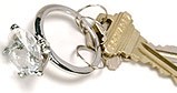 Diamond Ring Keychain