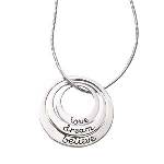 Valentine's Day Gifts for Men & Women - Love/Dream/Believe Necklace