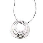 Valentine's Day Gifts for Men & Women - Love/Dream/Believe Necklace